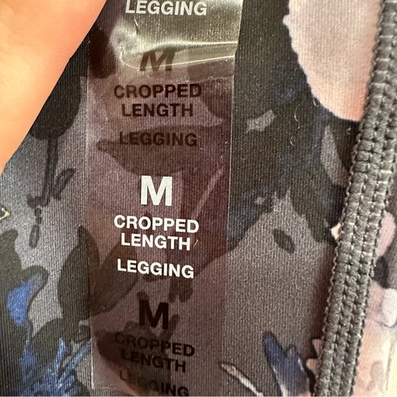 Ideology Womens Floral Botanic Cropped Length Activewear Workout Leggings Med - Picture 2 of 8